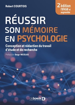 Cover of the book Réussir son mémoire en psycho