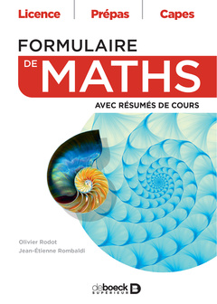 Couverture de l’ouvrage Formulaire de maths