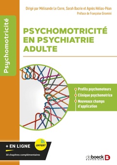 Couverture de l’ouvrage Psychomotricité en psychiatrie adulte