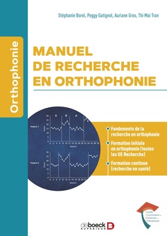 Couverture de l’ouvrage Manuel de recherche en orthophonie
