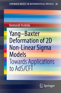 Couverture de l’ouvrage Yang–Baxter Deformation of 2D Non-Linear Sigma Models