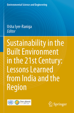 Couverture de l’ouvrage Sustainability in the Built Environment in the 21st Century: Lessons Learned from India and the Region