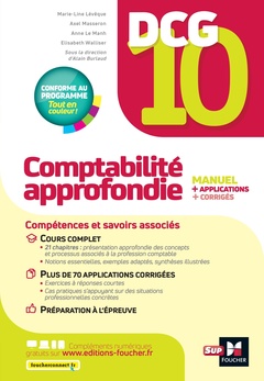 Couverture de l’ouvrage DCG 10 - Comptabilité approfondie - 13e édition - Manuel et applications