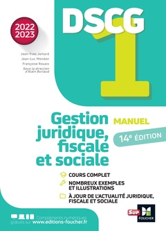 Couverture de l’ouvrage DSCG 1 - Manuel et applications - Millésime 2022-2023