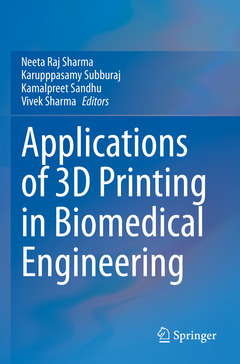 Couverture de l’ouvrage Applications of 3D printing in Biomedical Engineering