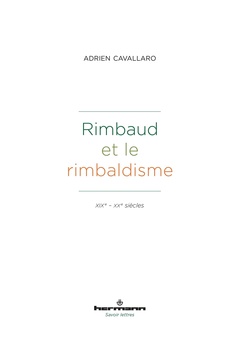 Couverture de l’ouvrage Rimbaud et le rimbaldisme