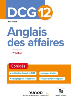Cover of the book DCG 12 - Anglais des affaires - Corrigés - 2e éd.
