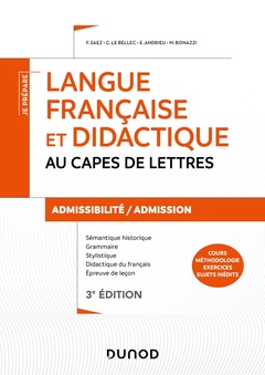 Couverture de l’ouvrage Langue française et didactique au CAPES de Lettres - 3e éd. - Admissibilité/Admission - CAPES/CAFEP