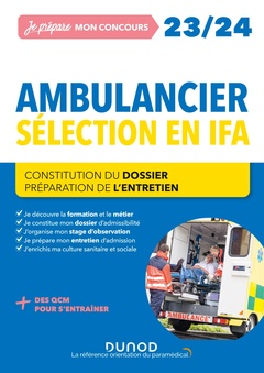 Couverture de l’ouvrage Concours Ambulancier 2023/2024