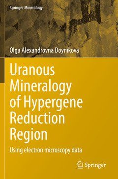 Couverture de l’ouvrage Uranous Mineralogy of Hypergene Reduction Region