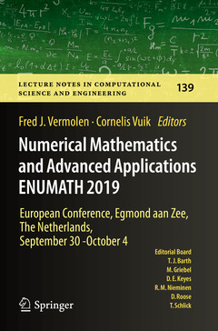 Couverture de l’ouvrage Numerical Mathematics and Advanced Applications ENUMATH 2019