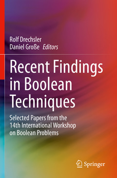 Couverture de l’ouvrage Recent Findings in Boolean Techniques