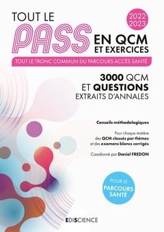 Cover of the book Tout le PASS en QCM et exercices 2022-2023