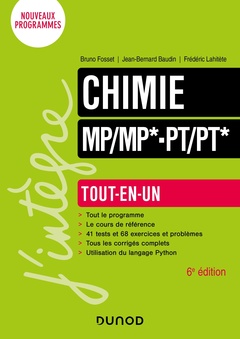 Couverture de l’ouvrage Chimie Tout-en-un MP/MP*-PT/PT* - 6e éd.