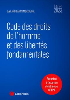 Couverture de l’ouvrage code des droits de l homme et des libertes fondamentales 2023