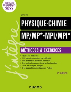 Couverture de l’ouvrage Physique-Chimie Méthodes et exercices MP/MP*-MPI/MPI* - 2e éd.