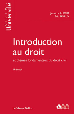 Cover of the book Introduction au droit et thèmes fondamentaux du droit civil 19ed