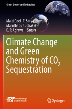 Couverture de l’ouvrage Climate Change and Green Chemistry of CO2 Sequestration