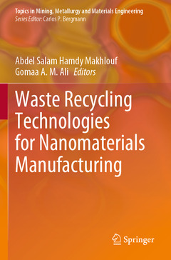 Couverture de l’ouvrage Waste Recycling Technologies for Nanomaterials Manufacturing