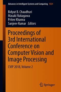 Couverture de l’ouvrage Proceedings of 3rd International Conference on Computer Vision and Image Processing
