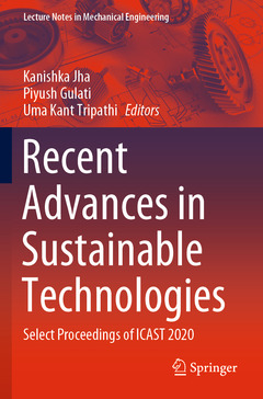 Couverture de l’ouvrage Recent Advances in Sustainable Technologies