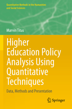 Couverture de l’ouvrage Higher Education Policy Analysis Using Quantitative Techniques