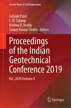 Couverture de l’ouvrage Proceedings of the Indian Geotechnical Conference 2019