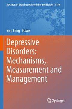 Couverture de l’ouvrage Depressive Disorders: Mechanisms, Measurement and Management