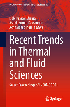 Couverture de l’ouvrage Recent Trends in Thermal and Fluid Sciences