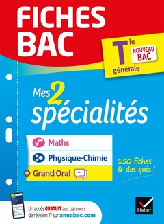Couverture de l’ouvrage Fiches bac Mes 2 spécialités Tle générale : Maths, Physique-chimie & Grand Oral - Bac 2024