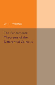 Couverture de l’ouvrage The Fundamental Theorems of the Differential Calculus