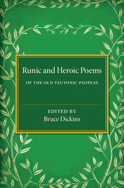 Couverture de l’ouvrage Runic and Heroic Poems of the Old Teutonic Peoples