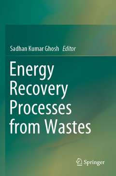 Couverture de l’ouvrage Energy Recovery Processes from Wastes