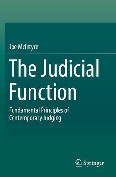Couverture de l’ouvrage The Judicial Function