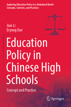 Couverture de l’ouvrage Education Policy in Chinese High Schools