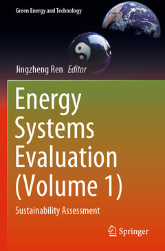 Couverture de l’ouvrage Energy Systems Evaluation (Volume 1)