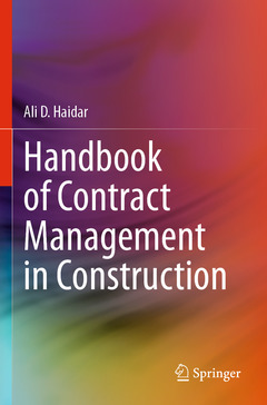 Couverture de l’ouvrage Handbook of Contract Management in Construction