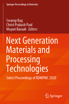 Couverture de l’ouvrage Next Generation Materials and Processing Technologies