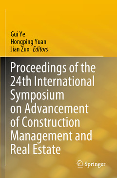 Couverture de l’ouvrage Proceedings of the 24th International Symposium on Advancement of Construction Management and Real Estate