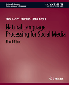 Couverture de l’ouvrage Natural Language Processing for Social Media, Third Edition