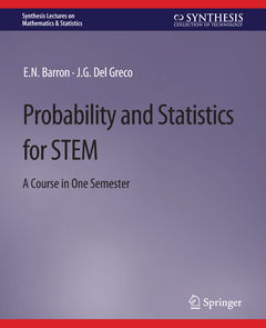 Couverture de l’ouvrage Probability and Statistics for STEM
