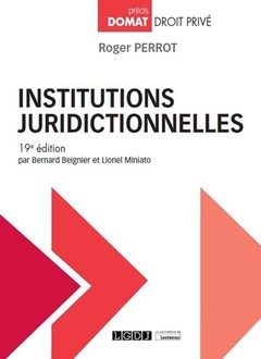 Cover of the book Institutions juridictionnelles
