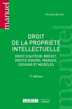 Cover of the book Droit de la propriété intellectuelle