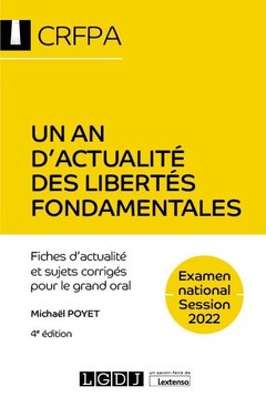 Cover of the book Un an d'actualité des libertés fondamentales