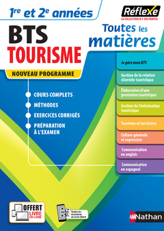 Couverture de l’ouvrage BTS Tourisme (Toutes les matières - Réflexe N°17) 2021