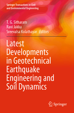 Couverture de l’ouvrage Latest Developments in Geotechnical Earthquake Engineering and Soil Dynamics
