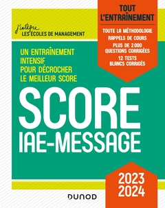 Couverture de l’ouvrage Score IAE-Message - 2023-2024