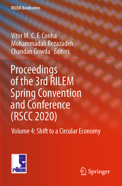 Couverture de l’ouvrage Proceedings of the 3rd RILEM Spring Convention and Conference (RSCC 2020)