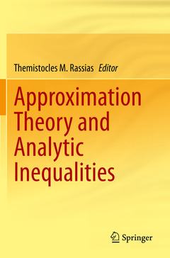 Couverture de l’ouvrage Approximation Theory and Analytic Inequalities 