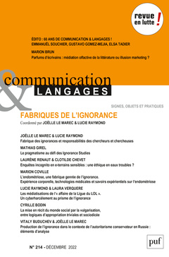 Couverture de l’ouvrage Communication et langages 2022, n.214